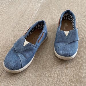TOMS Chambray Bimini slip-on shoes! Iconic Alpargata, Size 11